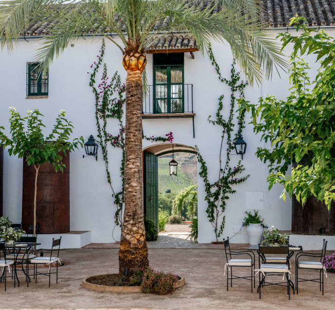 Hotel Corbella Patio exterior de estilo cordobés